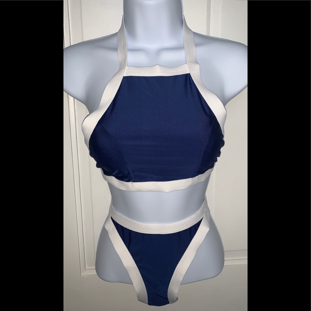 Navy blue bikini size medium and size large